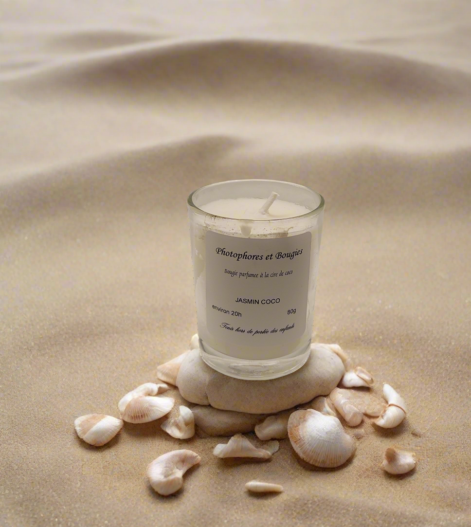 Bougie au Jasmin avec Cire Végétale