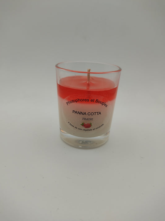 bougie panna cotta à la fraise